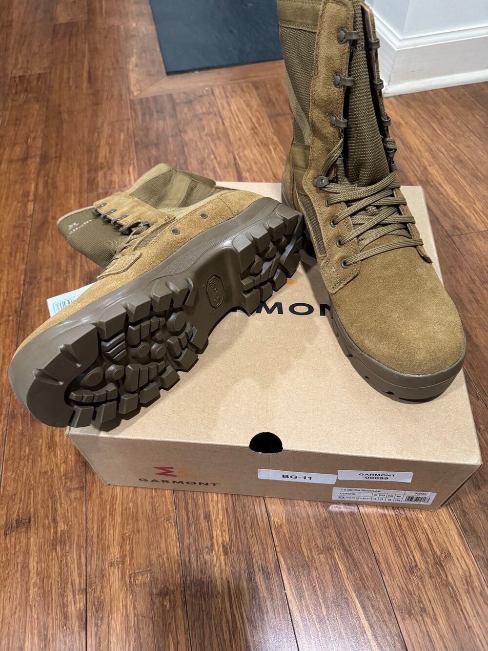 NIB GARMONT Tactical Men T 8 Bifida Multi-Terrain Suede Leather Boots, Coyote 14